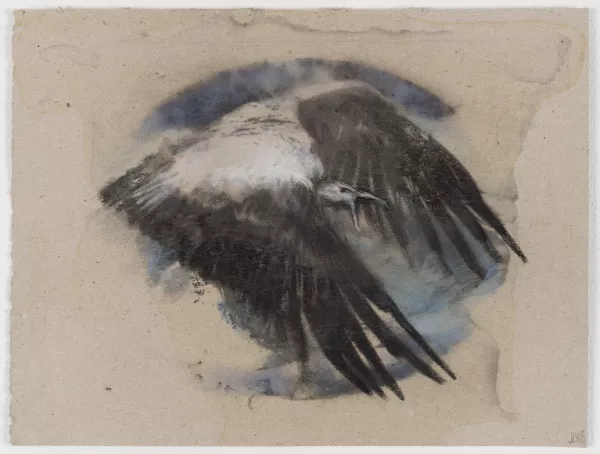 Jean-Luc Verna, La Matraque (quel beau mois de mai), 2018. Transfert de dessin sur carton rehaussé de crayon, pierre noire et maquillage, cadre bois et verre 45,9 x 53,3 cm. ©ADAGP, Paris, 2023.