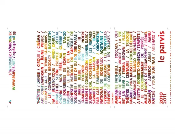 visuel de saison 10-11 Le Parvis Scene Nationale