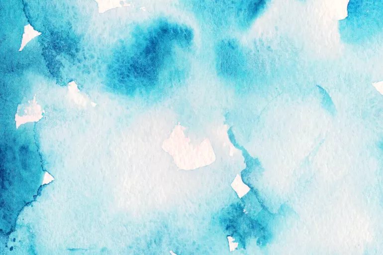 Peinture : Bleu aquarelle