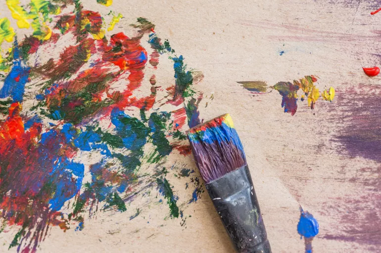 Peinture à l'aveugle avec Coralie Lamarque