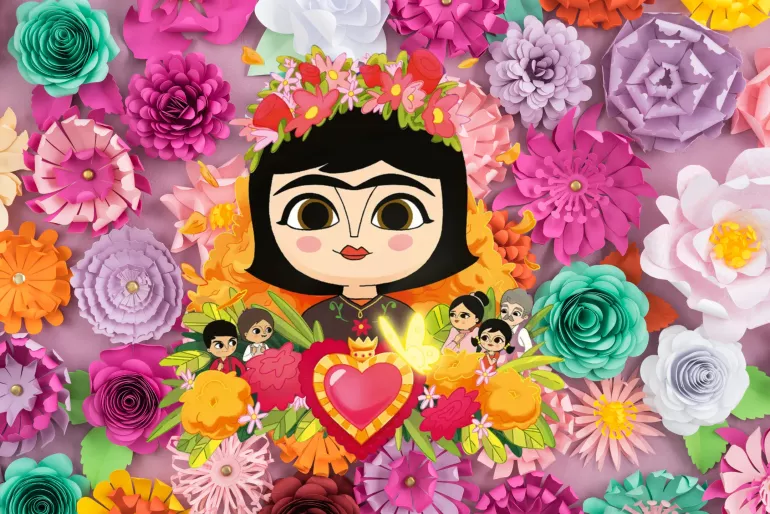 Atelier papier crépon « Couronnes de fleurs mexicaines » + film « Hola Frida » au cinéma