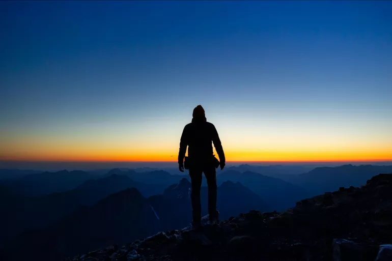 homme dans la montagne